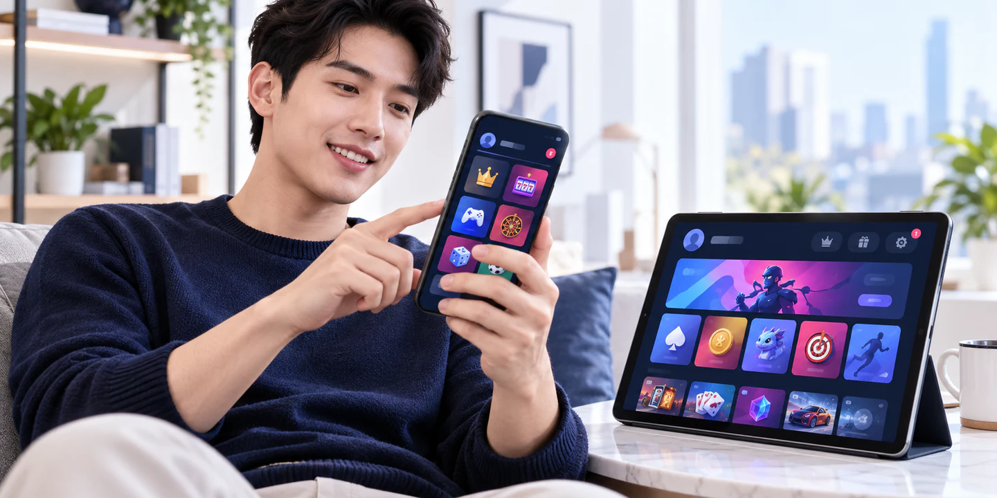 APP OK365 - APP và cách dùng trên thiết bị: tiếp tục bằng cùng tài khoản